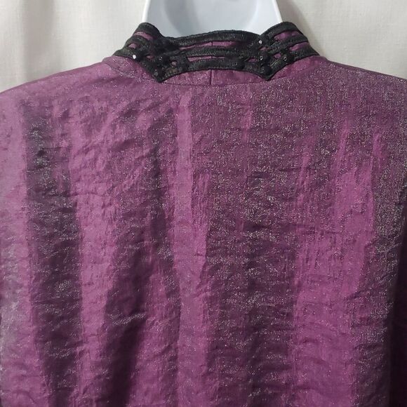J.R. Nites by Carol Lin. EUC. Stunning Jacket in Purple & Black. Size 14. - Picture 10 of 12
